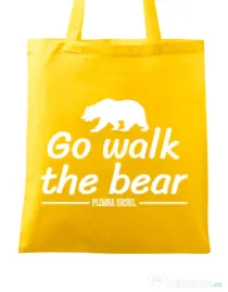 Sacosa din panza Go walk the bear Galben
