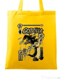 Sacosa din panza Godzilla Galben
