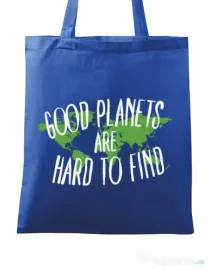Sacosa din panza Good planets Albastru regal