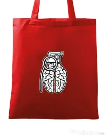 Sacosa din panza Grenade Brain Rosu