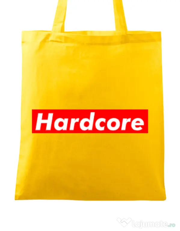 Sacosa din panza Hardcore Galben