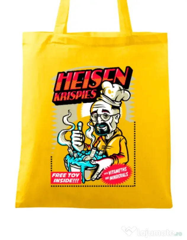 Sacosa din panza Heisen krispies Galben