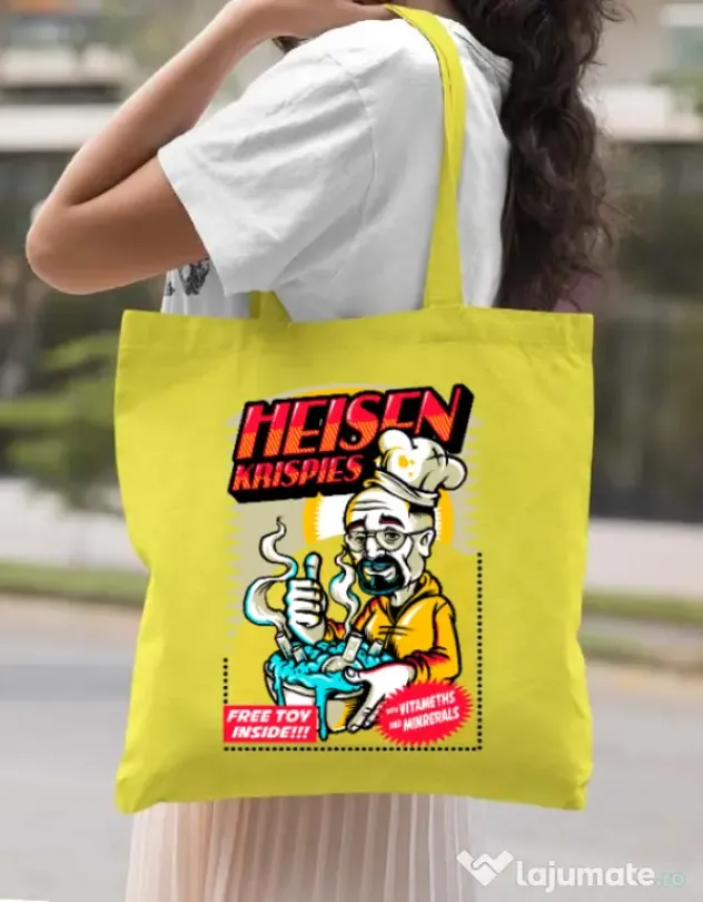 Sacosa din panza Heisen krispies Galben