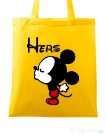 Sacosa din panza Hers Mickey Galben