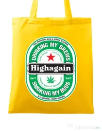 Sacosa din panza Highagain Galben