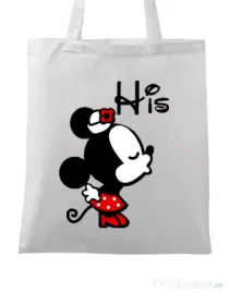 Sacosa din panza His Minnie Alb