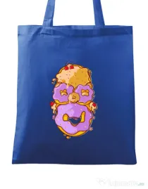 Sacosa din panza Homer Donut Albastru regal