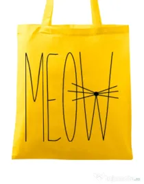 Sacosa din panza I am a cat Galben