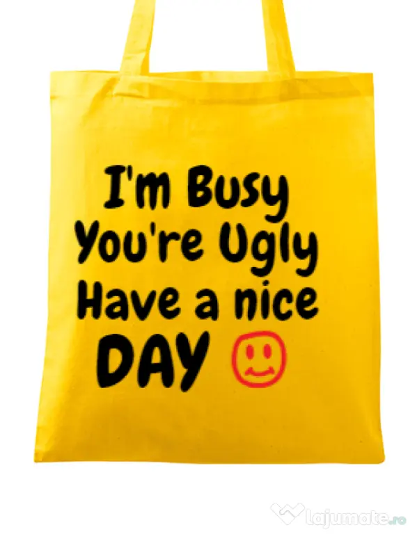 Sacosa din panza I am busy Galben