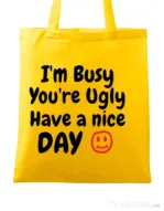 Sacosa din panza I am busy Galben
