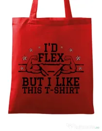 Sacosa din panza I like this tshirt Rosu
