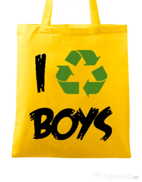 Sacosa din panza I recycle boys Galben