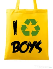 Sacosa din panza I recycle boys Galben