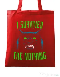 Sacosa din panza I survived Rosu