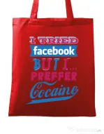 Sacosa din panza I tried Bacebook Rosu