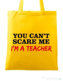 Sacosa din panza I'm a teacher Galben