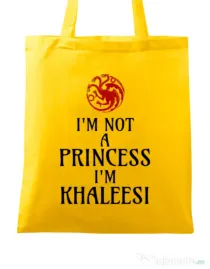 Sacosa din panza I'm Khaleesi Galben