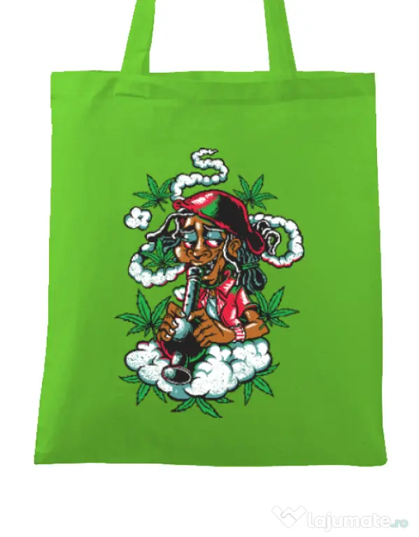 Sacosa din panza Jamaican Verde mar