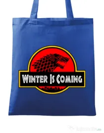 Sacosa din panza Jurassic winter Albastru regal