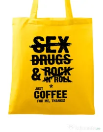 Sacosa din panza Just coffee for me Galben