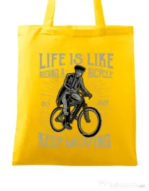 Sacosa din panza Keep moving Galben