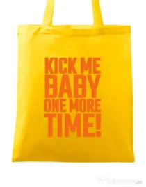 Sacosa din panza Kick me baby Galben