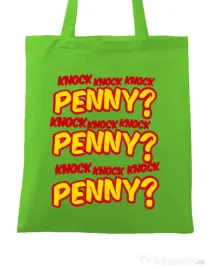 Sacosa din panza Knock Penny Verde mar