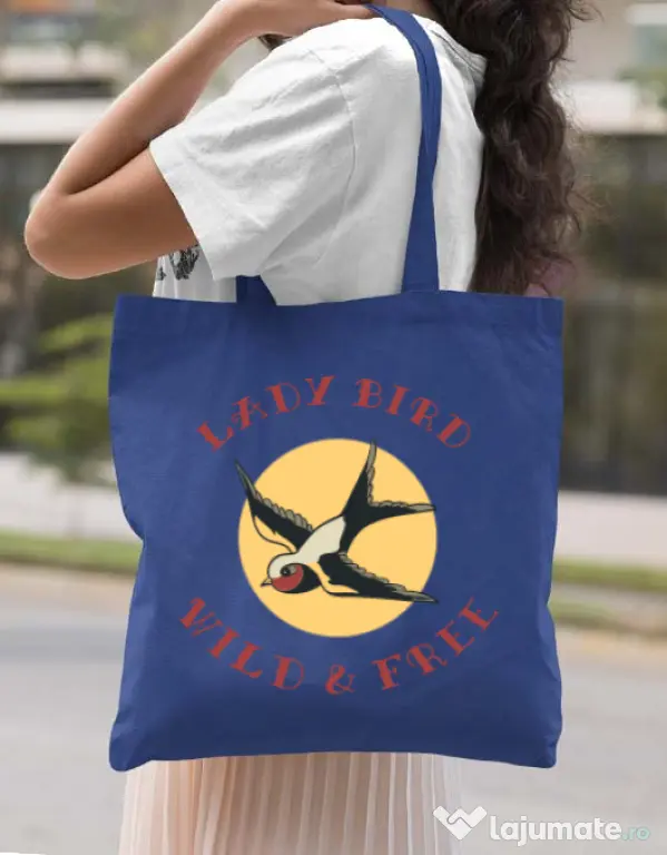 Sacosa din panza Ladybird Albastru regal