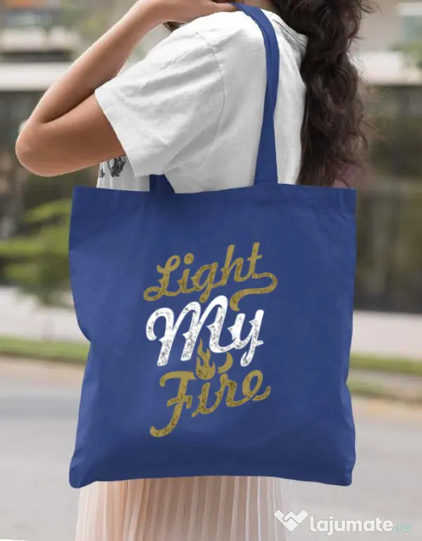Sacosa din panza Light My Fire Albastru regal