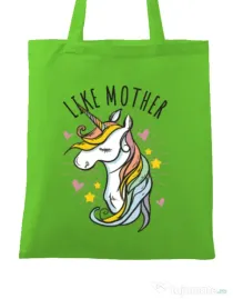 Sacosa din panza Like mother Verde mar