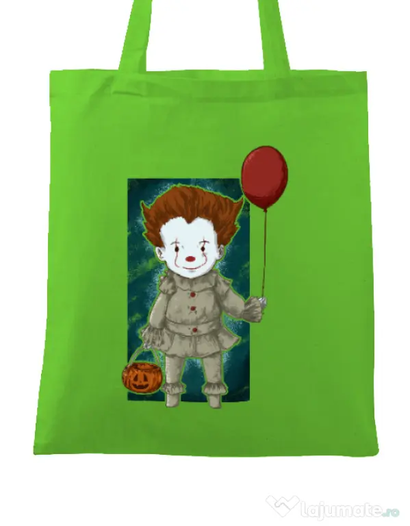 Sacosa din panza Little clown Verde mar