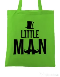 Sacosa din panza Little man Verde mar