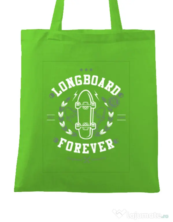 Sacosa din panza Long Board Forever Verde mar