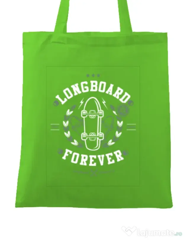 Sacosa din panza Long Board Forever Verde mar