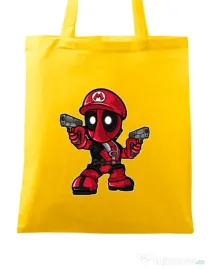 Sacosa din panza Mario Deadpool Galben