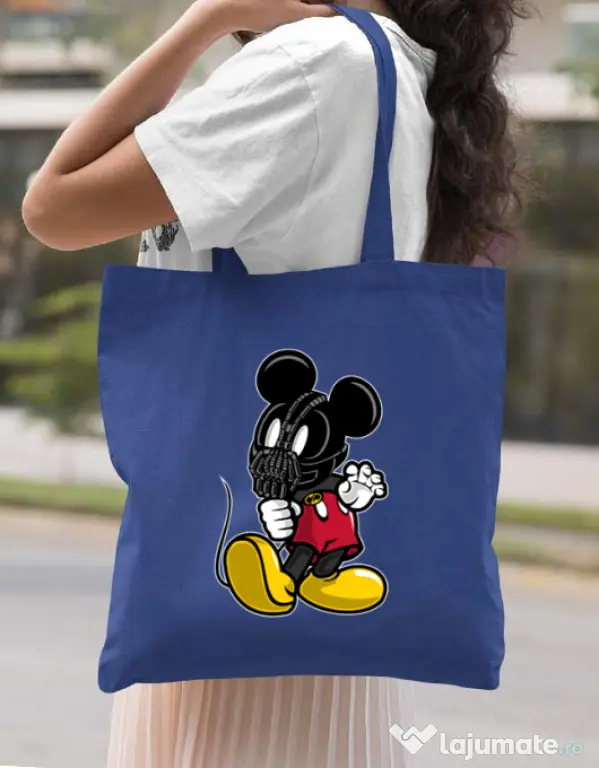 Sacosa din panza Mickey Bane Albastru regal