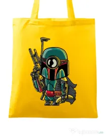 Sacosa din panza Minion Boba Fett Galben