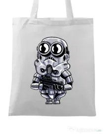 Sacosa din panza Minion trooper Alb