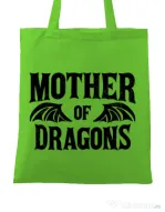 Sacosa din panza Mother of dragons 2 Verde mar