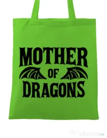 Sacosa din panza Mother of dragons 2 Verde mar
