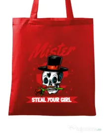 Sacosa din panza Mr. steal your girl Rosu