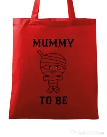 Sacosa din panza Mummy to be boy Rosu