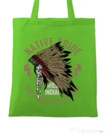 Sacosa din panza Native pride Verde mar