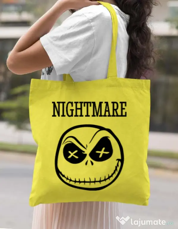 Sacosa din panza Nightmare Galben