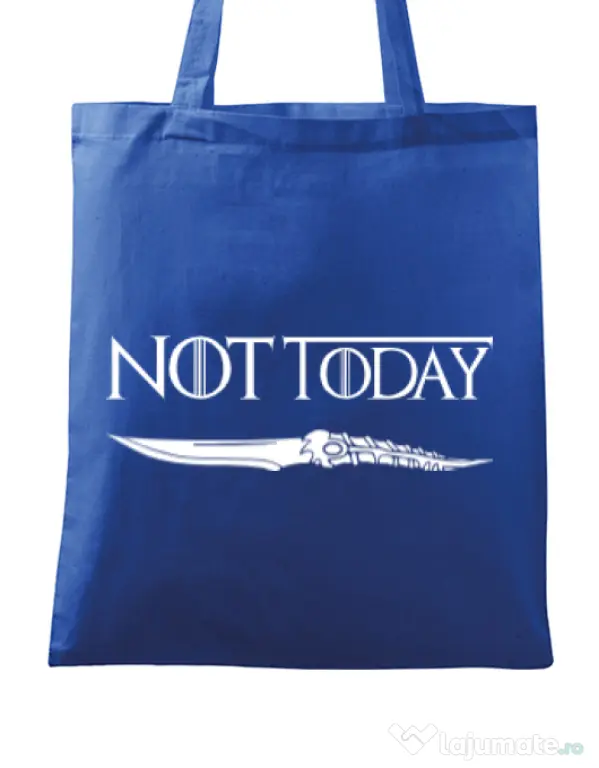 Sacosa din panza Not today Albastru regal
