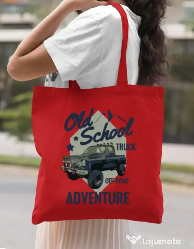 Sacosa din panza Off-road truck Rosu