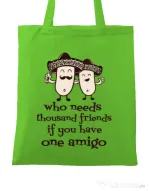 Sacosa din panza One amigo Verde mar