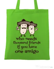 Sacosa din panza One amigo Verde mar