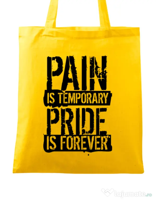 Sacosa din panza Pain and pride Galben