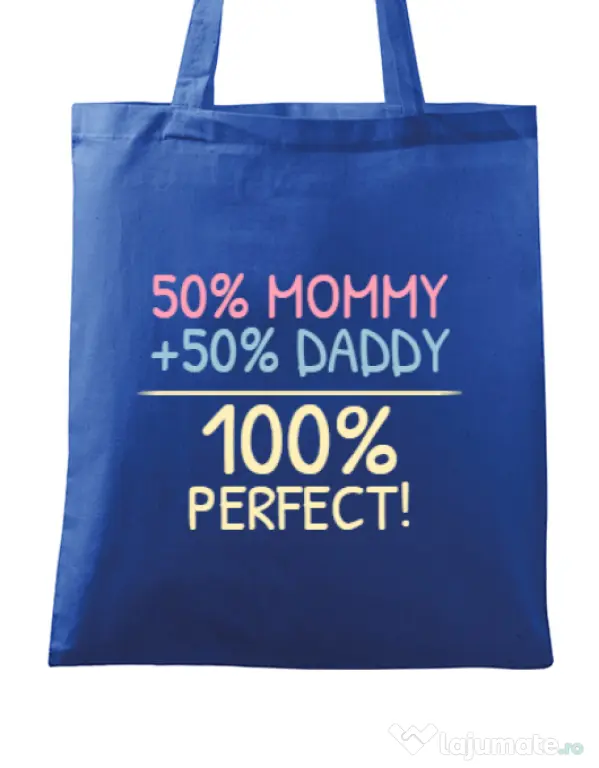 Sacosa din panza Perfect baby Albastru regal